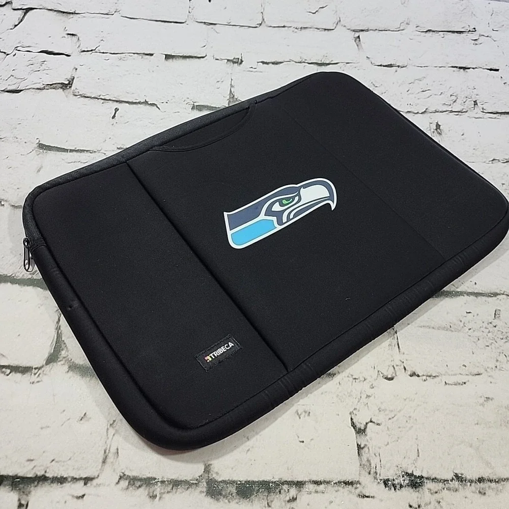 Tribeca Seattle Seahawks Laptop Case Black Zippered 11
